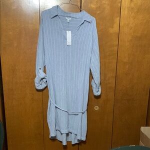 Sonoma - Navy and Light Blue Knit Top/Dress. NWT!